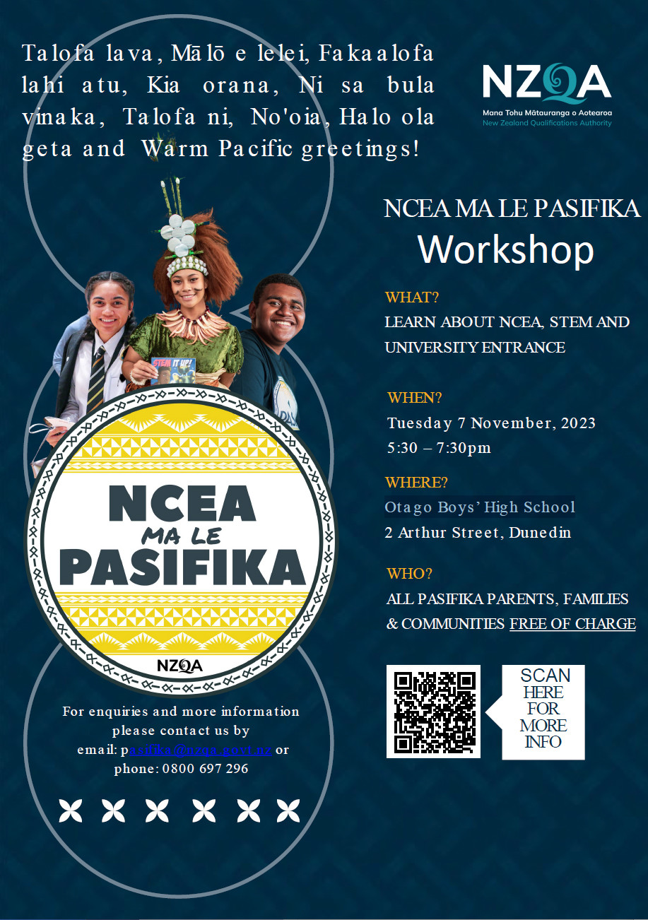 Ncea Ma Le Pasifika Workshop   Otago Boys’ High School